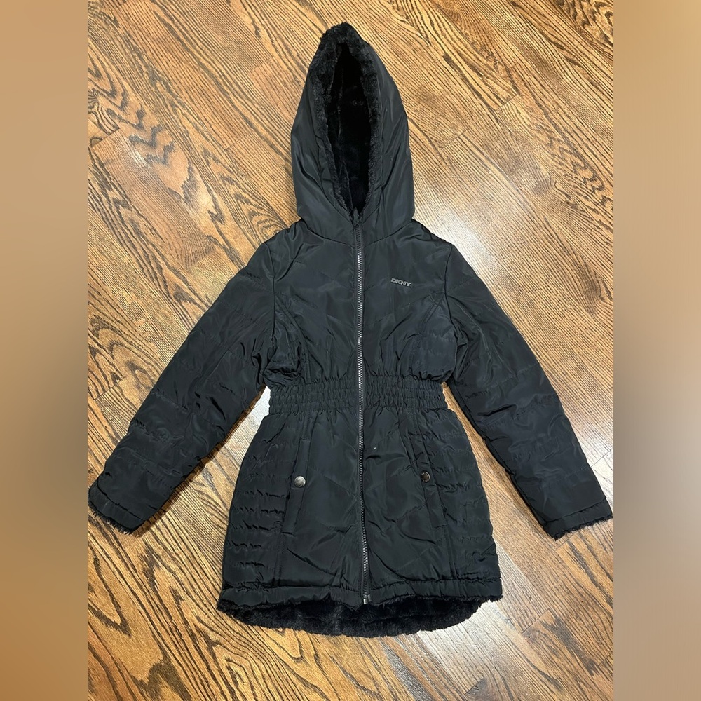 DKNY Little Girls Zip Up Winter Jacket